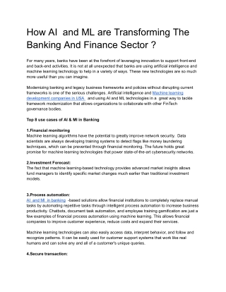 Ai & ml in banking - Google Docs