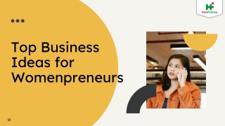 Top Business Ideas for Womenpreneurs