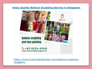 Enjoy Balloon Sculpting Service in Singapore