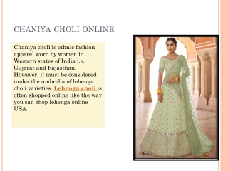 chaniya choli online