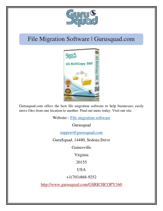 File Migration Software | Gurusquad.com