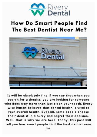Call Rivery Dental For Painless Dentistry In Austin