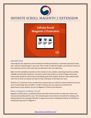 INFINITE SCROLL MAGENTO 2 EXTENSION