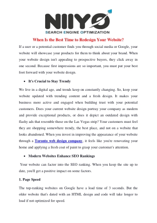 When Is the Best Time to Redesign Your Website?