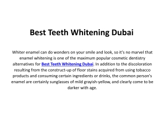 Best Clinic of Teeth Whitening Dubai