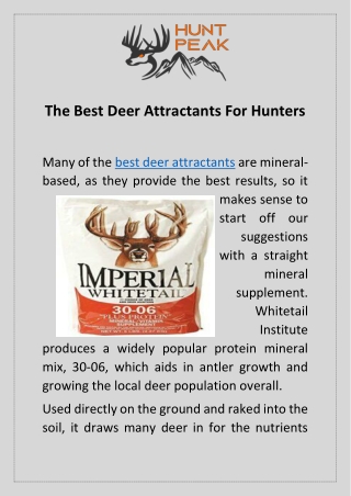 The Best Deer Attractants For Hunters