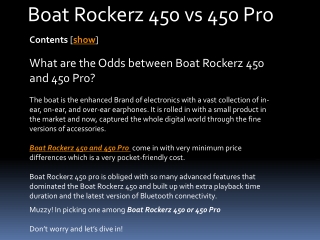 Boat Rockerz 450 vs 450 Pro