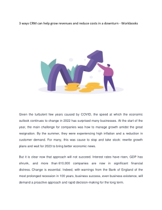 3 ways CRM can help grow revenues and reduce costs in a downturn - Workbooks