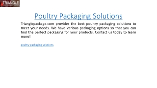 Poultry Packaging Solutions  Trianglepackage.com