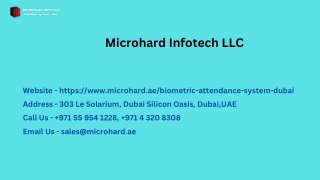 Biometric Attendance System Dubai | Microhard Infotech LLC