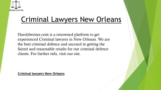 Criminal Lawyers New Orleans | Haroldweiser.com