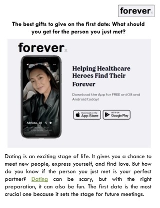 The best gifts to give on the first date What should you get for the person you just met