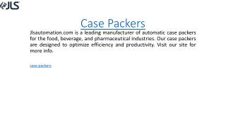 Case Packers  Jlsautomation.com