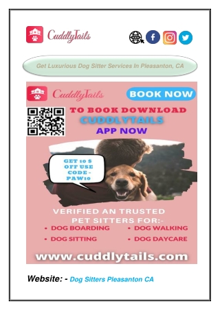 Get Luxurious Dog Sitter Services In Pleasanton, CA