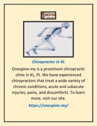 Chiropractor in Kl | Onespine.my