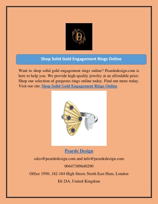 Shop Solid Gold Engagement Rings Online  Peardedesign