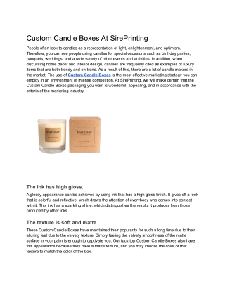 Candle Boxes At Sire Printing