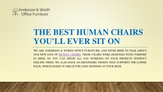 The Best Human Chairs You'll Ever Sit On | Awofficefurniture.com