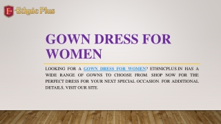 Gown Dress For Women | Ethnicplus.in