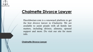 Chalmette Divorce Lawyer | Haroldweiser.com