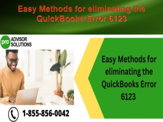 Easy Methods for eliminating the QuickBooks Error 6123