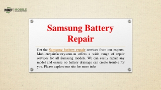 Samsung Battery Repair | Mobilerepairfactory.com.au