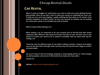 Car Rental