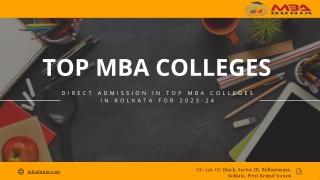 Direct Admission in Top MBA Colleges in Kolkata for 2023-24