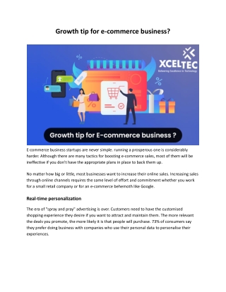 Growth tip for e-commerce business