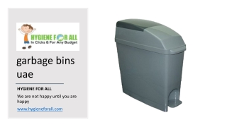 garbage bins uae