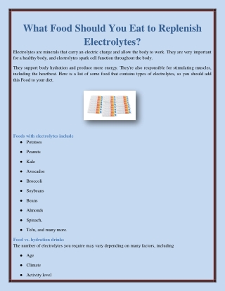 What Food Should You Eat to Replenish Electrolytes?