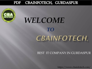 CBAINFOTECH .      PDF