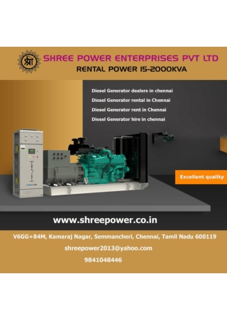 Diesel Generator rent in Chennai