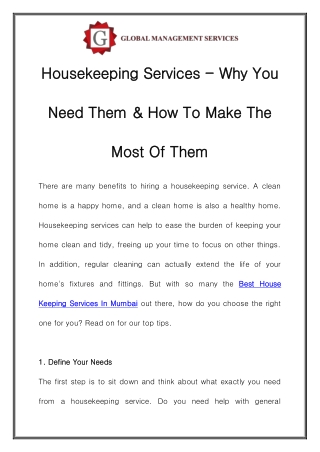 Best House Keeping Services In Mumbai Call-9699091999