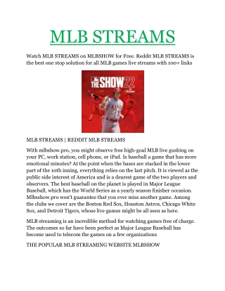 WATCH MLB