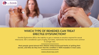 Types of Remedies for Erectile Dysfunction