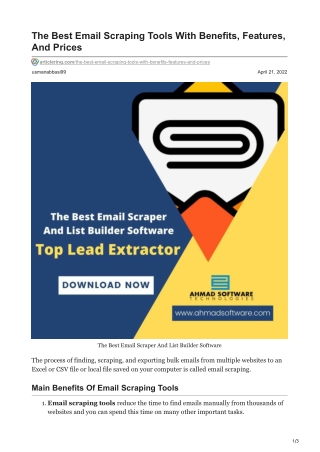 1The Best Email Scraping Tools With Benefits Features And Prices