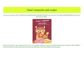 (READ)^ Nana's memories and recipes [EBOOK EPUB KIDLE]