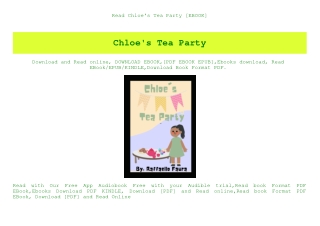 Read Chloe's Tea Party [EBOOK]