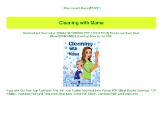 ^DOWNLOAD-PDF) Cleaning with Mama [EBOOK]