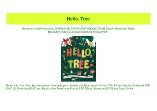 (READ)^ Hello  Tree Pdf