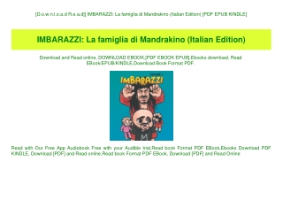 [D.o.w.n.l.o.a.d R.e.a.d]] IMBARAZZI La famiglia di Mandrakino (Italian Edition) [PDF EPUB KINDLE]