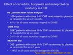 Effect of carvedilol, bisoprolol and metoprolol on mortality in CHF