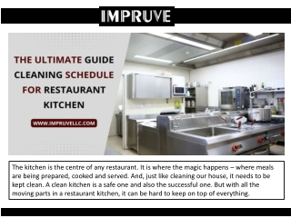 The ultimate guide – cleaning schedule for restaurant kitchen