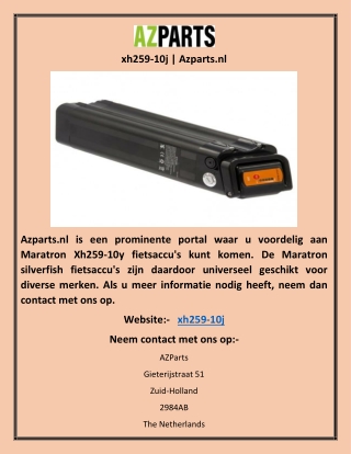 xh259-10j | Azparts.nl