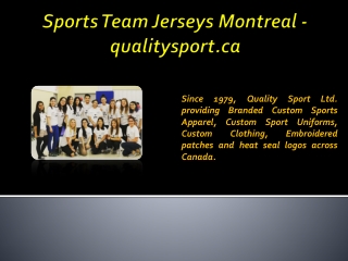 Sports Team Jerseys Montreal - qualitysport.ca