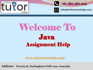 Java Assignment Help PPT