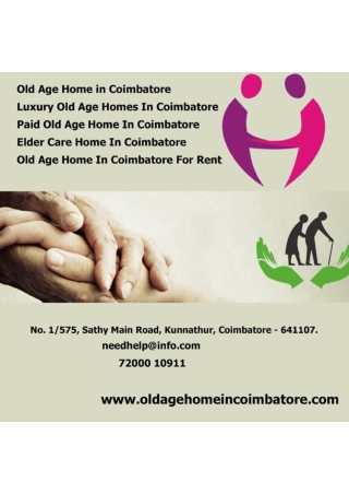 Elder Care Home In Coimbatore