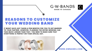 Reasons to Customize Your Wedding Band