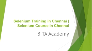 Selenium Training in Chennai